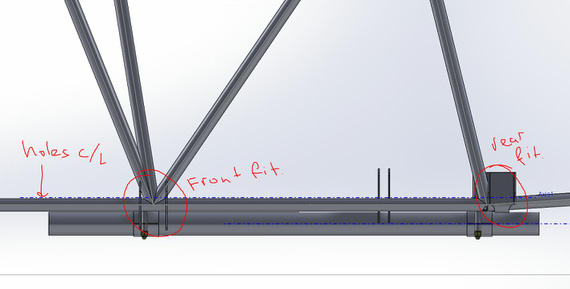 Fittings on the lower longeron