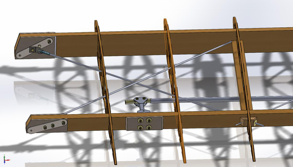 Drag / Anti-Drag Wires in the first wing bay. Second bay is being modeled