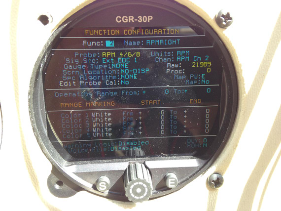 Right mag RPM raw signal value