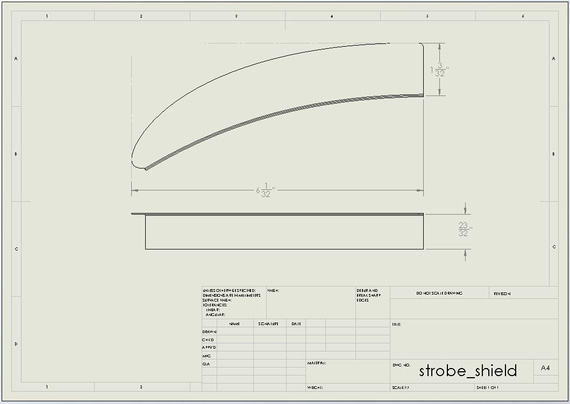 Drawing of the part for the patterns.